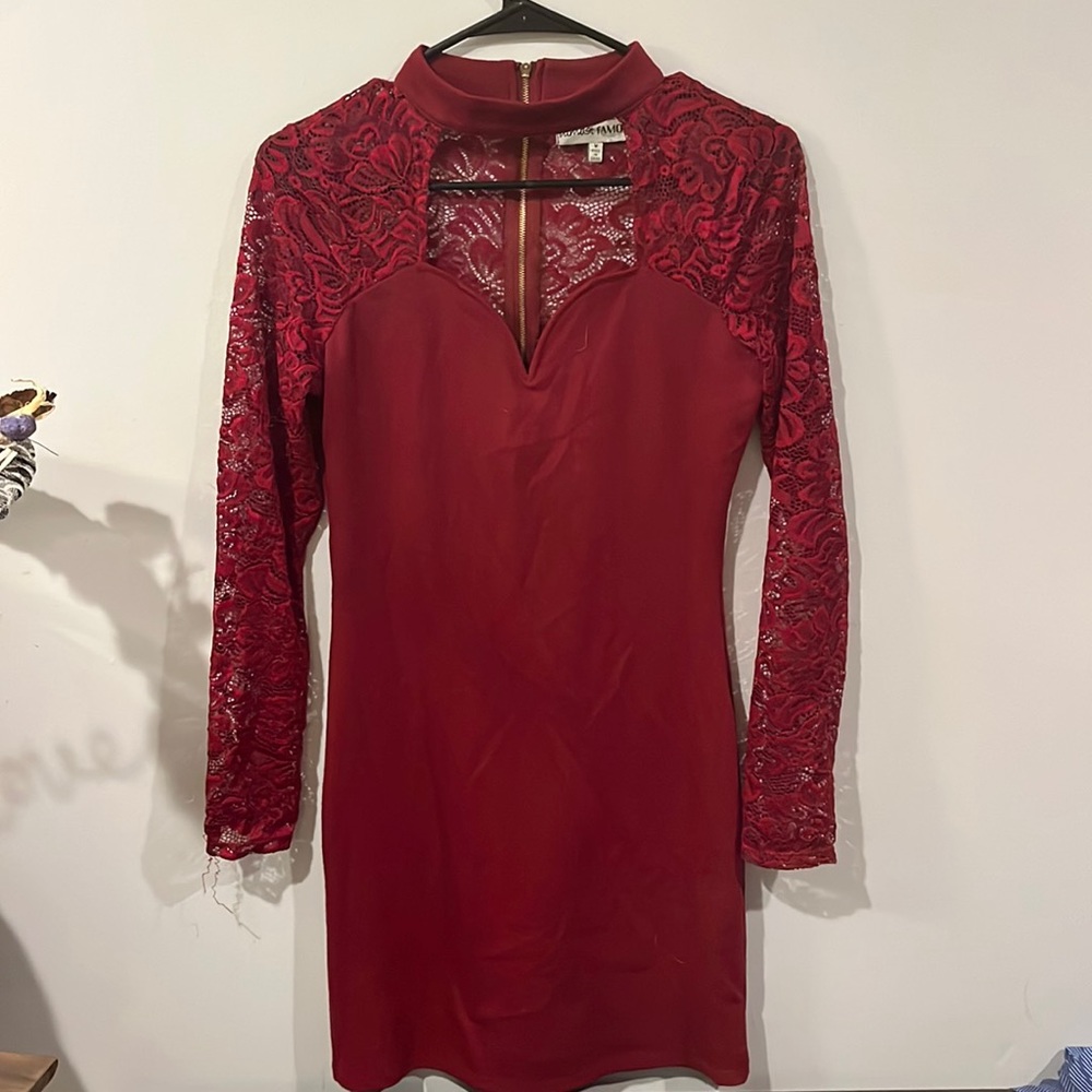 Dark red dress size medium.